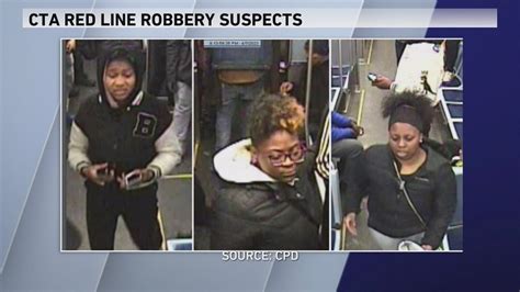Chicago police looking for 3 women in strong arm robbery case on Red Line train